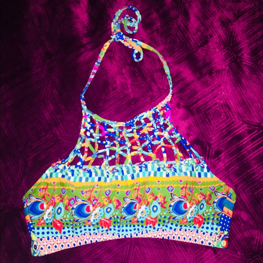 Cute multicolored bikini top